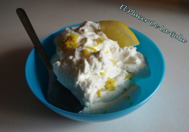 Falso mousse de limón para niños